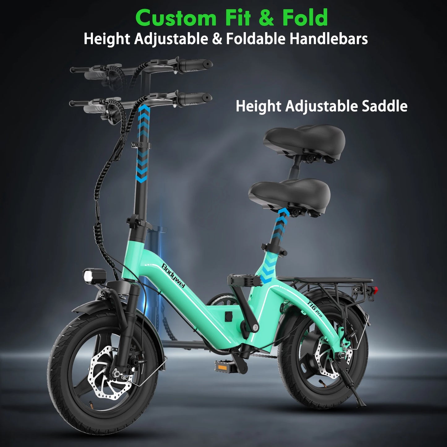 Bodywel T16pro Foldable Electric Bike 750W Motor 20 Mph
