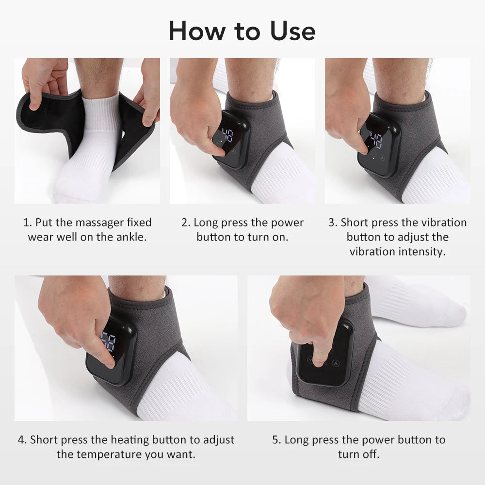 Heated Ankle Brace, Hot Compress Ankle Support Wrap for Sprain Relief, Joint Protection Foot Brace