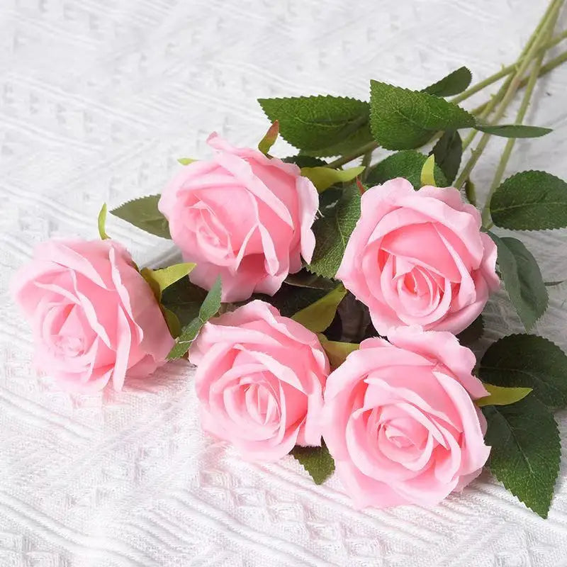 Artificial Rose Flowers Bouquet Branches For Wedding And Home Decor