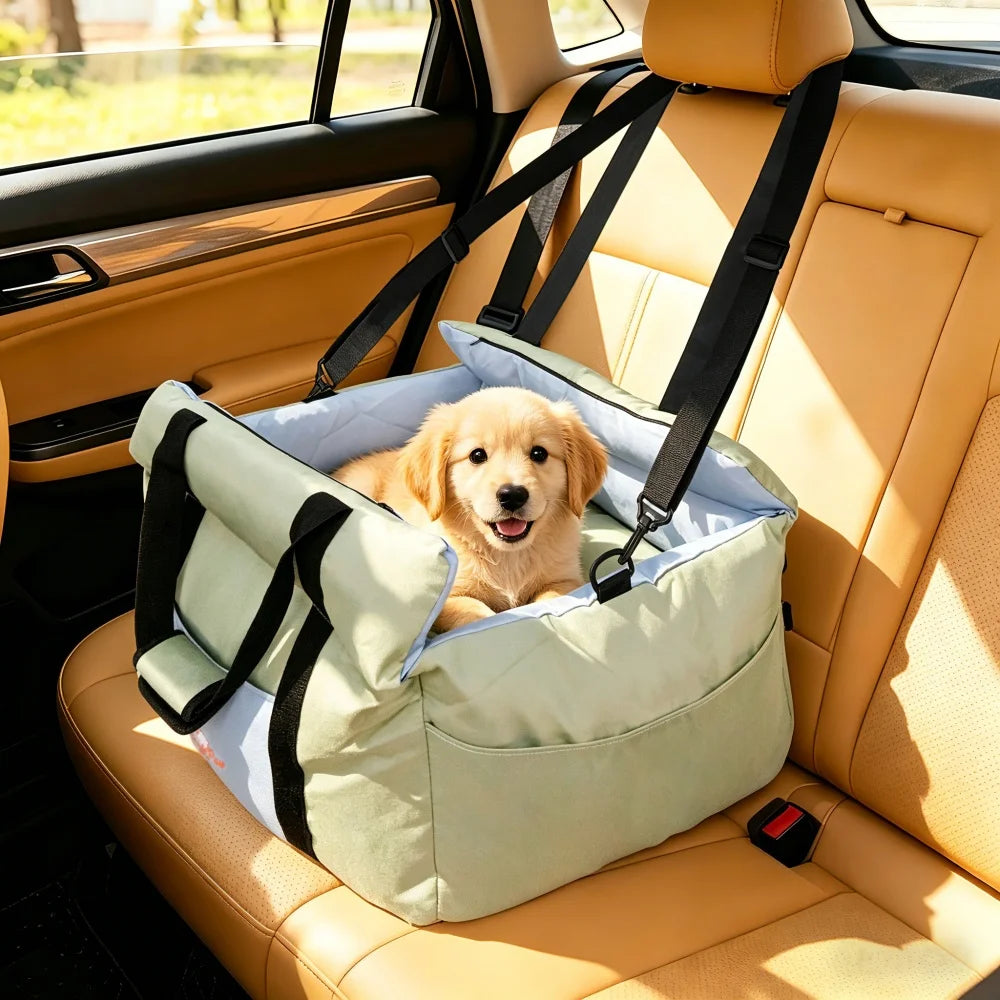 Borwart Portable Dog Car Booster Seat With Washable Cover