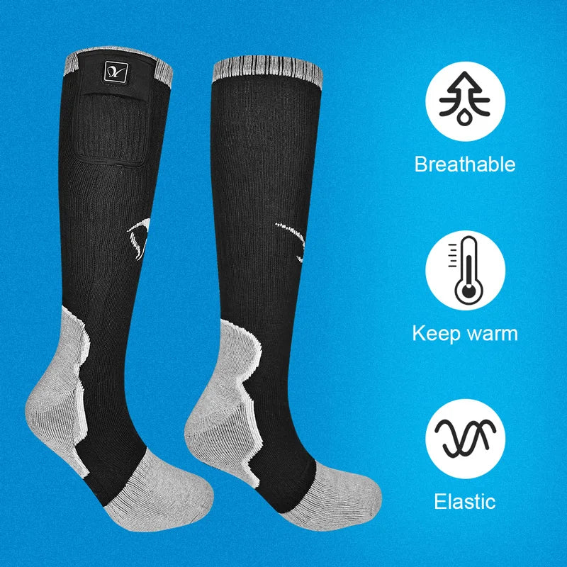 Electric Heated Socks Winter Thermal Socks Battery Heated 3 Levels Temperature Control For Men And Women