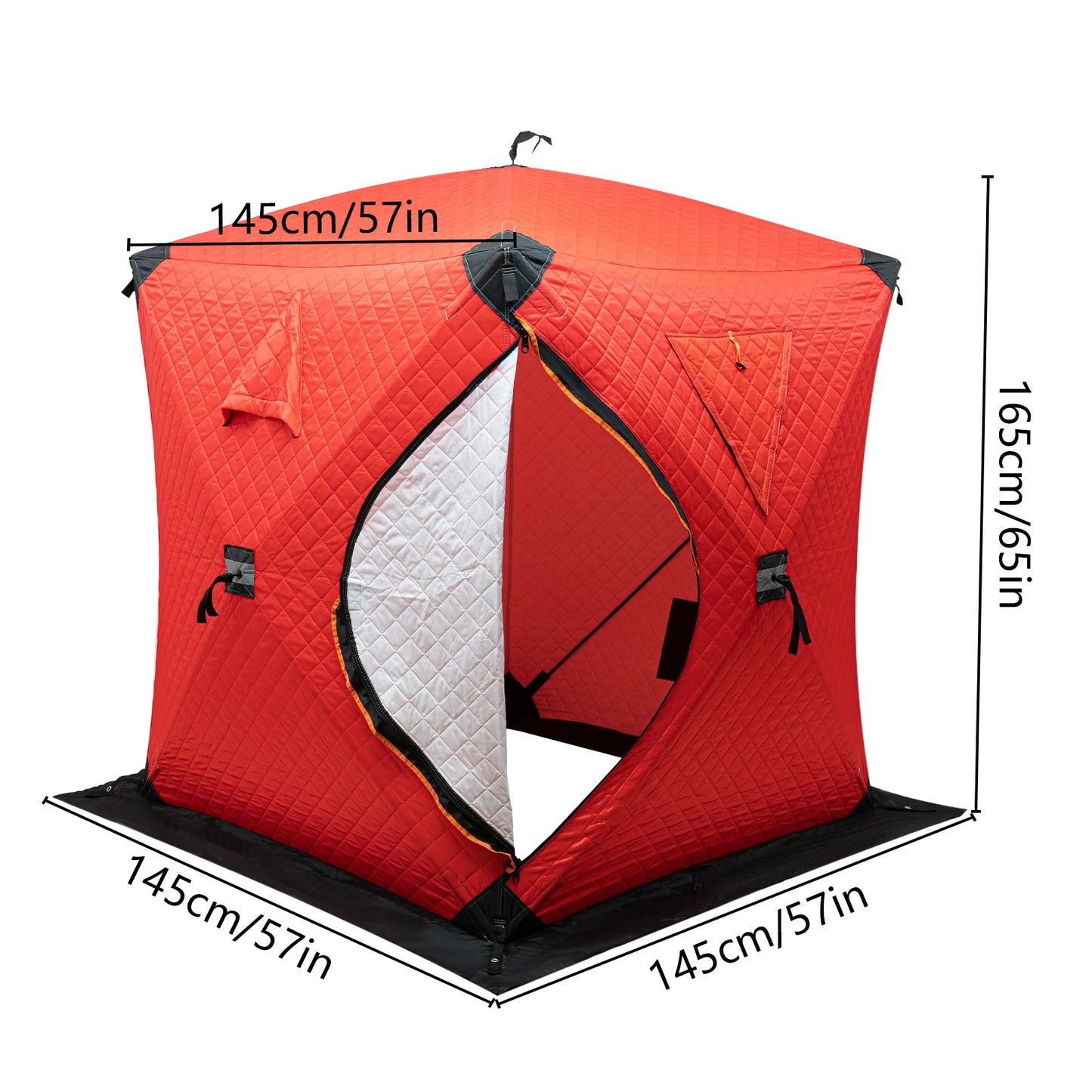 Bymaocar Ice Fishing Tent Dual Zipper Windproof