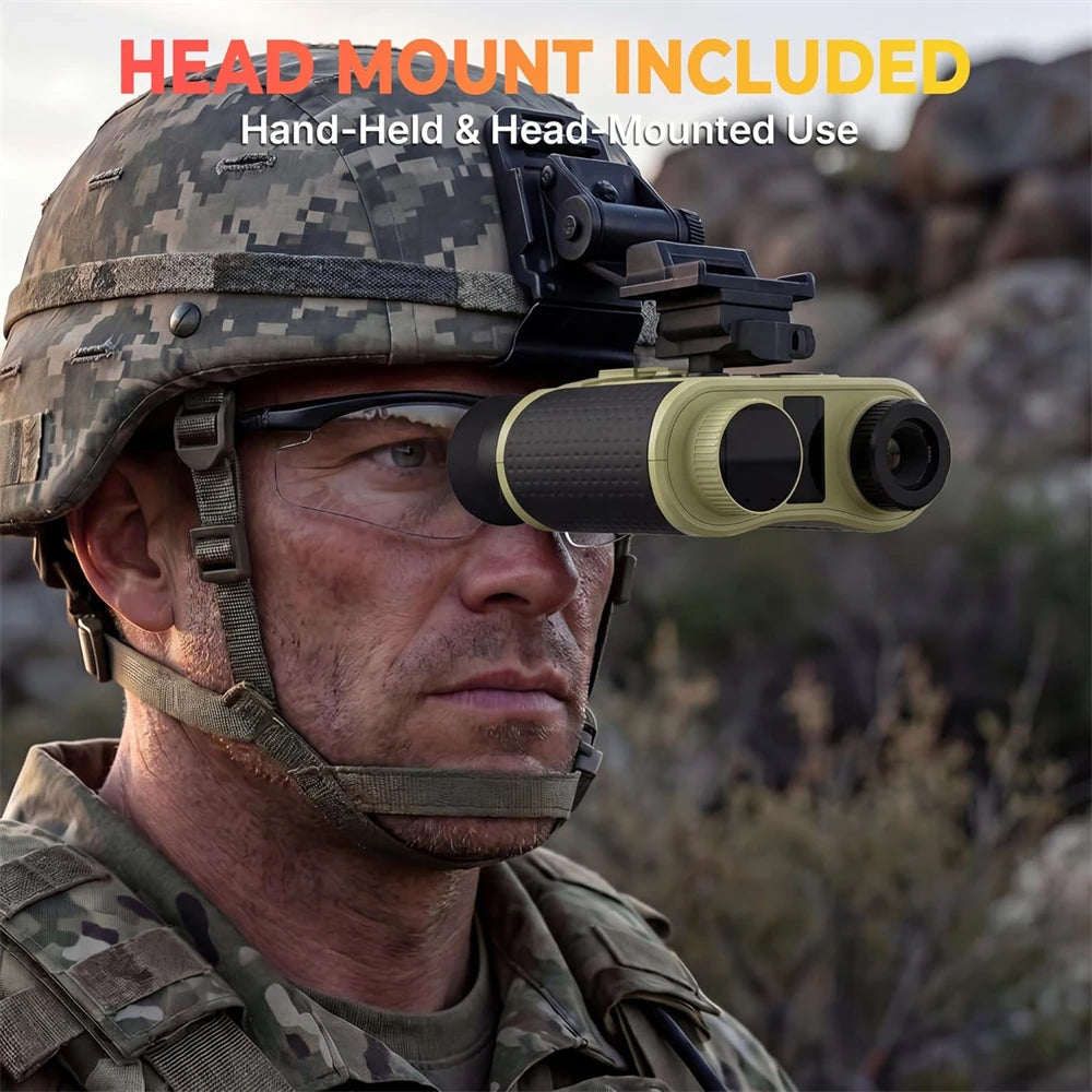 V6 8X Digital Zoom Night Vision Binoculars 4K Night Visions Goggles Hunting Scope Camera Telescope With Infrared Tactical Light