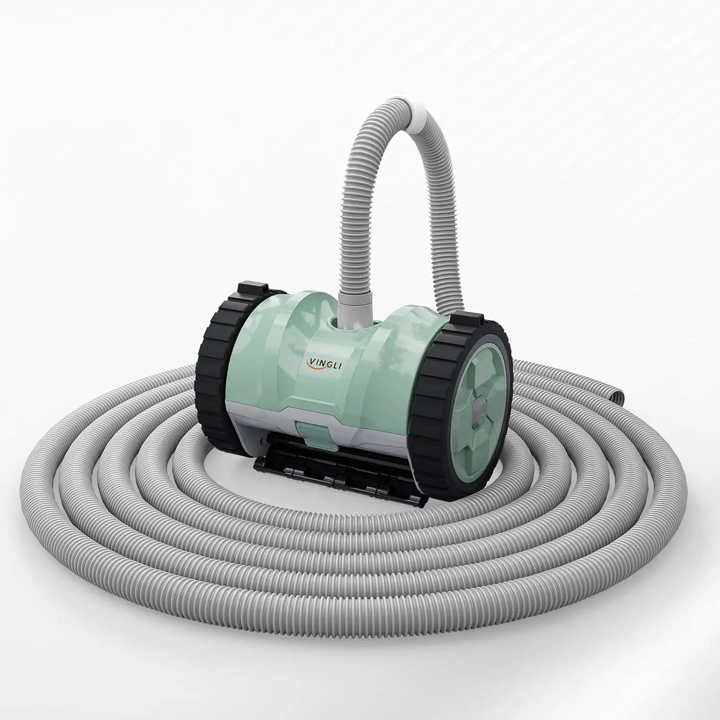 Pool Vacuum Cleaner, Suction Side Wall-Climbing Sweeper for Ground&Inground Pools,  39.6ft Tangle-Free Hose