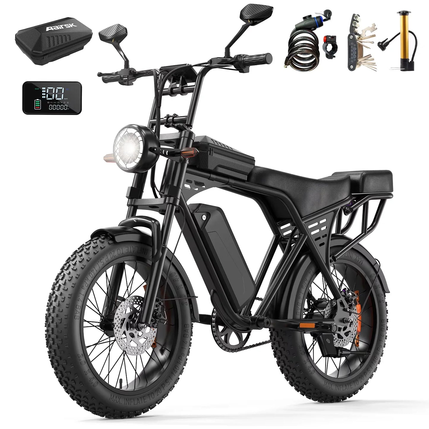 Aairsk X5 All Terrain Fat Tire Electric Adventure Bike