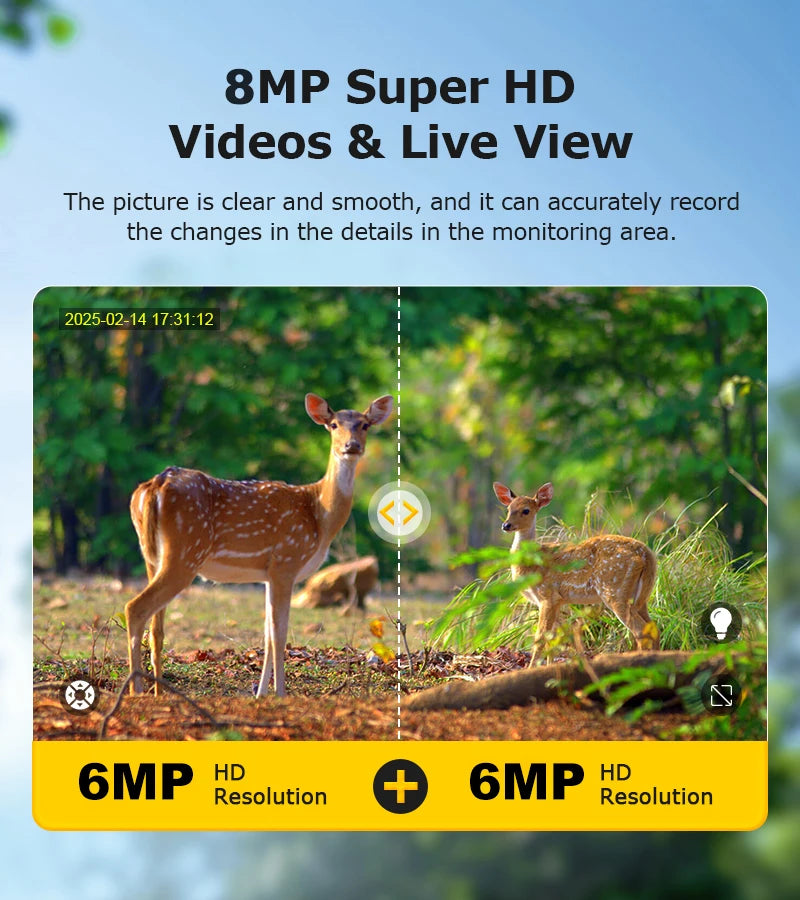 INQMEGA 12MP Solar Camera With 60X Optical Zoom Outdoor PTZ