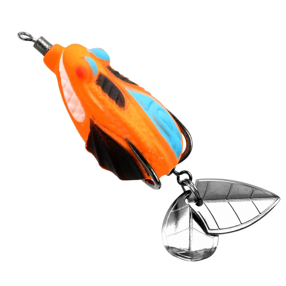 Reinforced Hook Shiny Frog Lures For Black Bass Fishing