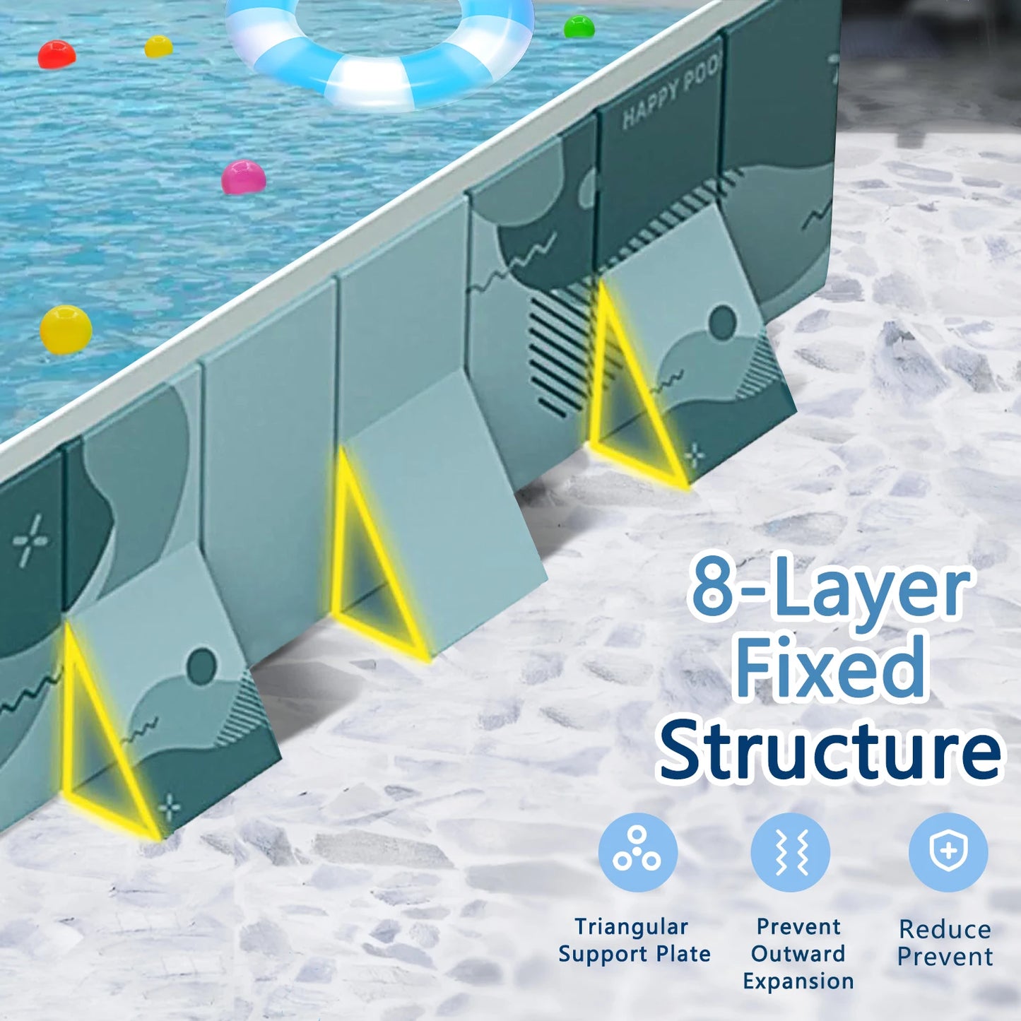 Premium Foldable PVC Family Swimming Pool For Backyard And Patio