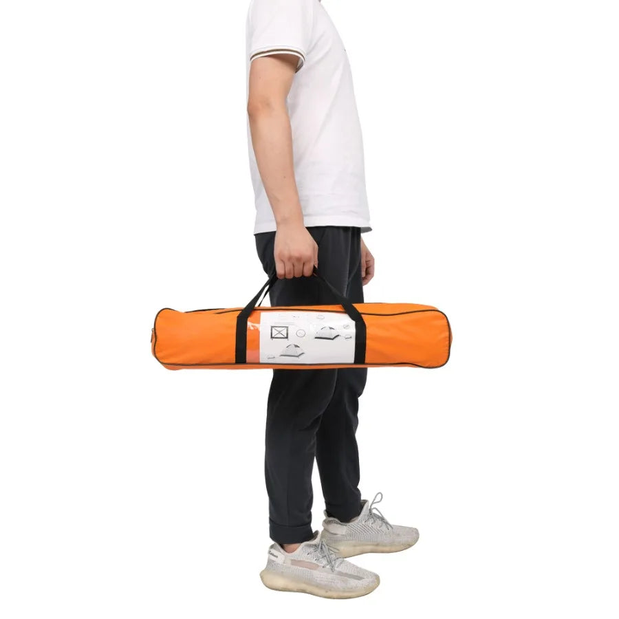 1 Person Lightweight Backpacking Tent Waterproof Camping Dome Tent Single Person Hiking Tent with Double Door Oxford Fabric Fiberglass Poles Orange Compact Portable Outdoor Tent