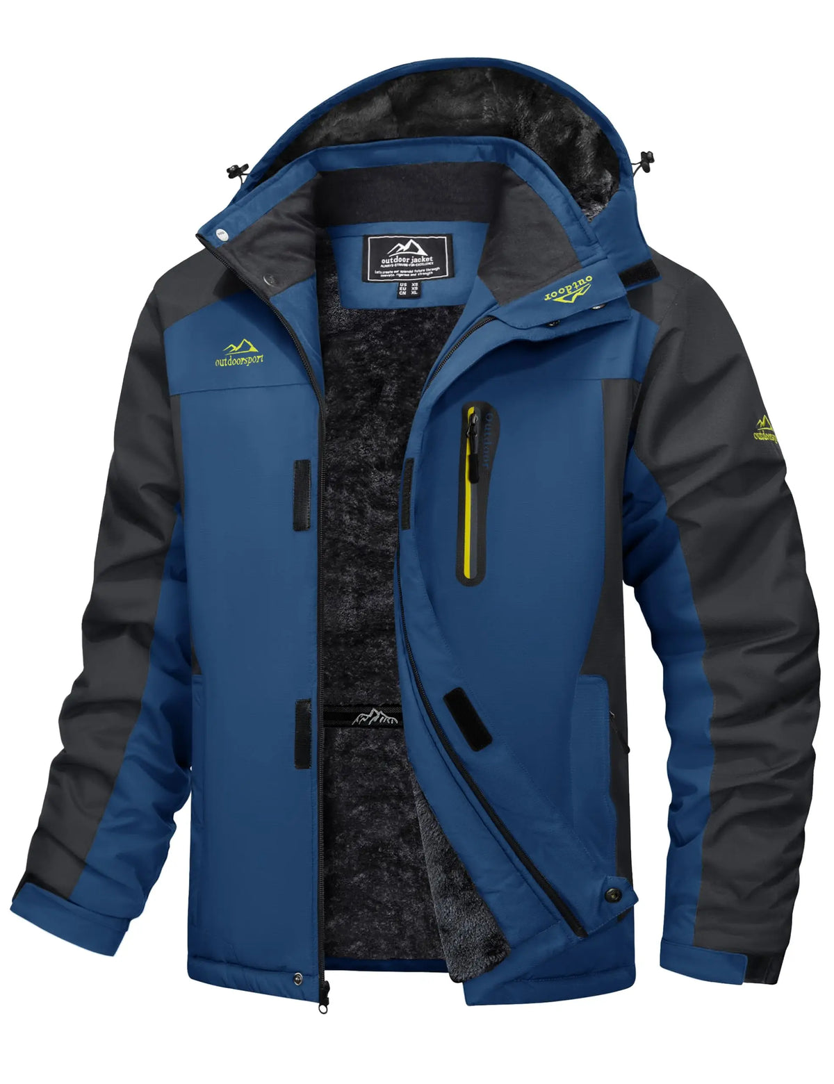 Cavva Mens Waterproof Fleece Lined Winter Parka With Removable Hood