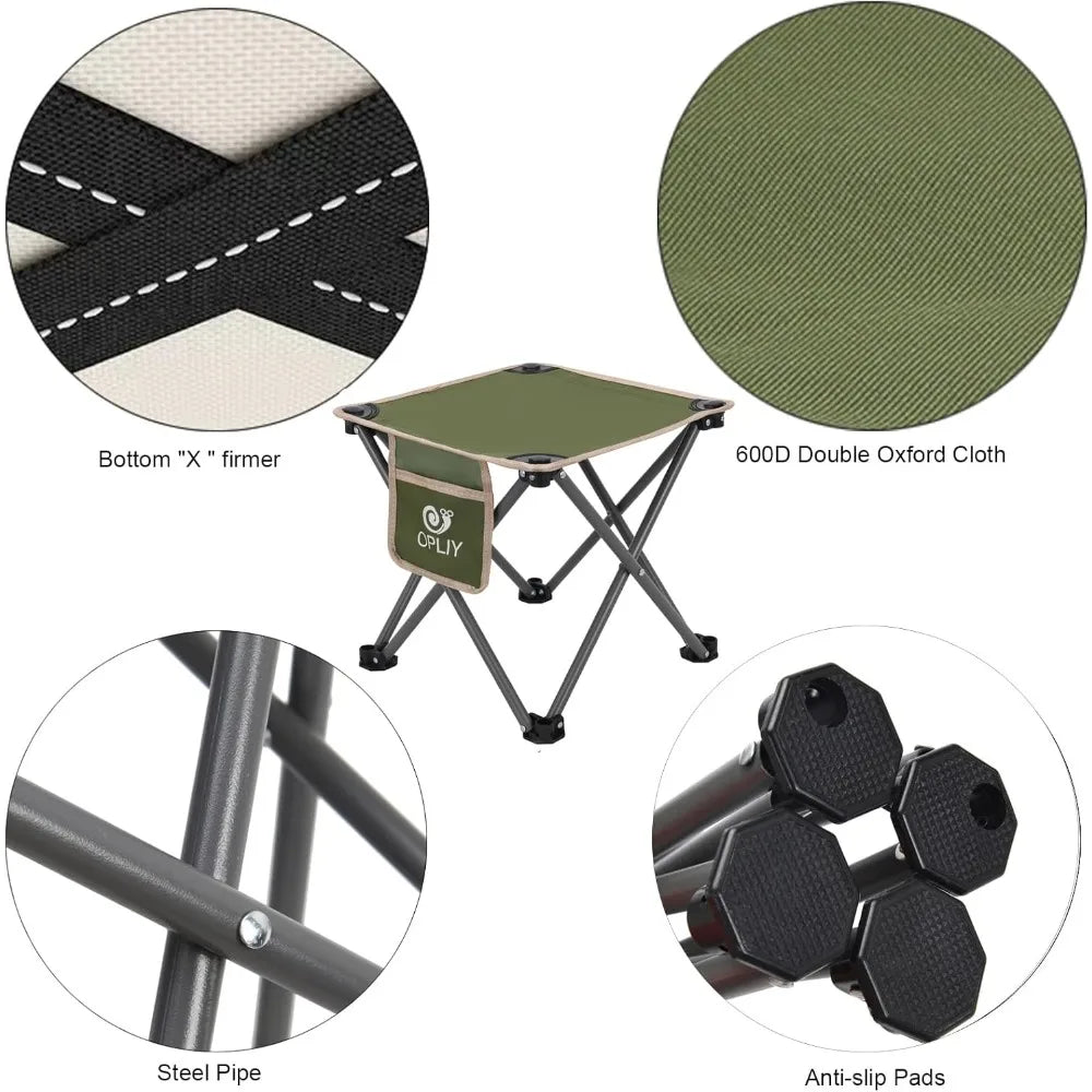 Portable Folding Camping Stool Lightweight Outdoor Chair for Hiking Fishing Garden Beach with Carry Bag