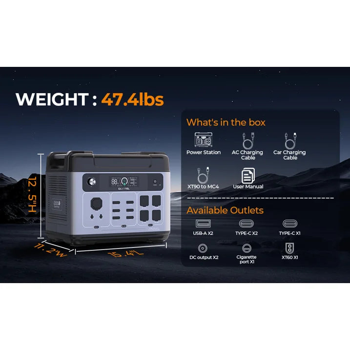 OUKITEL OSCAL LiFePO4 Portable Power Station With UPS Backup